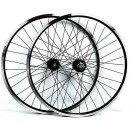 ZYHDDYJ Roues VTT ZYHDDYJ Vélo Roues Jante De Vélo 26 / 27.5 / 29 Pouces Paroi Double Alliage D'aluminium Libération Rapide Disque / V Frein 32 Trous Montagne 7 8 9 10 11 12 Vitesses (Color : Black, Size : 26inch)