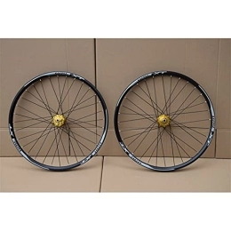 ZYHDDYJ Roues VTT ZYHDDYJ Vélo Roues Roues De Vélo 26 / 27.5 / 29 Pouces Montagne 32 Trous Frein À Disque Relâche Rapide Compatible avec Une Cassette 8 / 9 / 10 / 11 Vitesse (Color : Gold, Size : 29inch)