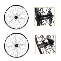 Zyy Roues VTT Zyy 26 Pouces Paire De Roues De Vélo, Paroi Double VTT Jante Libération Rapide V-Brake Hybride Vélo De Montagne 7 8 9 10 Vitesse 32 Trous Double Paroi Jantes (Color : Black, Size : 26inch)