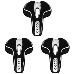 ABOOFAN Sièges VTT 3 Pièces Selle Vtt Trou Creux Sièges De Montagne Électrique Housse De Selle Vtt Remplacement De Vélos De Montagne Blanche Confortable Polyuréthane Haute Résilience Doublure