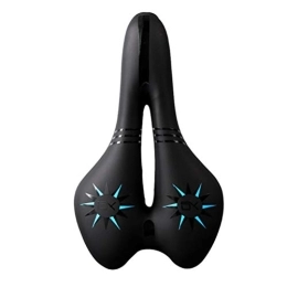 Abaodam Sièges VTT Abaodam Selle de vélo épaisse en silicone pour VTT - Coussin de siège respirant pour vélo en plein air (bleu).