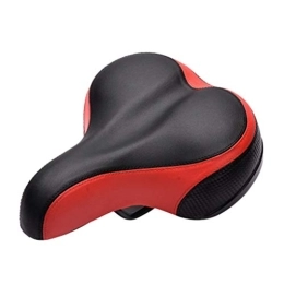 ABOOFAN Sièges VTT ABOOFAN Selle de vélo universelle épaisse à l'arrière pour VTT Base en acier Noir et rouge