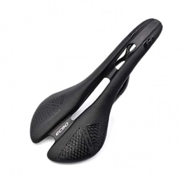 Amyove Selle de vélo légère et Respirante en Cuir synthétique, Noir 270-130 mm