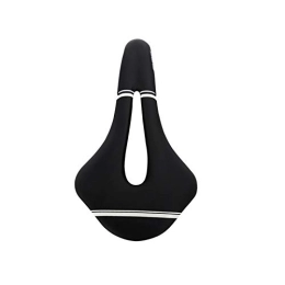 BFFDD Sièges VTT BFFDD Selle de Selle de Selle de vélo de vélo de vélo de vélo de Montagne VTT Racing Selle PU Respirant Souple Coussin de siège Doux Noir Rouge Blanc (Color : Black)