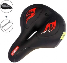 CAISHENY Sièges VTT CAISHENY Siège De Vélo Selle De Vélo Confortable Selle De Vélo Respirante Creuse Selle De Vélo Étanche-Vélo De Route Selle VTT-avec Couverture Étanche-Rouge