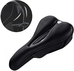 CAISHENY Sièges VTT CAISHENY Unisexe Confortable Mousse à mémoire de Silicone rembourré Doux Gel Relief vélo vélo Selle siège Coussin pour VTT Noir