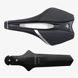 Computnys Pièces de rechanges Computnys Selle vélo pour Hommes Femmes Route Tout-Terrain VTT Selle vélo Montagne léger siège Course Cyclisme Black-Silver-1