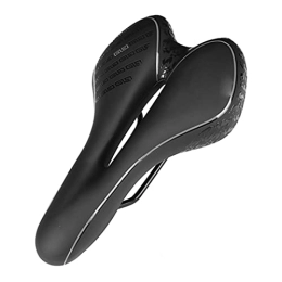 Computnys Sièges VTT Computnys Siège Selle vélo Absorbant Les Chocs Creux en Cuir PU pièces Coussin siège Avant VTT Selle vélo Route Black