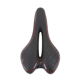 Computnys Sièges VTT Computnys Sièges Cyclisme en Cuir PU Creux Absorbant Les Chocs pièces Coussin VTT Selle vélo Route Accessoires Cycle Selle Black Red