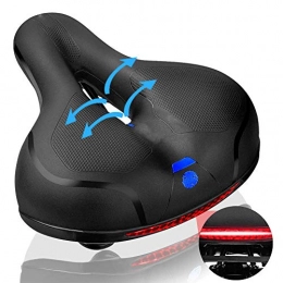 SUSHOP Pièces de rechanges Confort Vlo Selle, Seat VTT Impermable Et Respirante Coussin Vlo avec Feu Arrire en Mousse Mmoire De Vlos Sige pour Femmes Hommes, Bleu