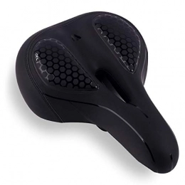 Belleashy Pièces de rechanges Coussin de selle de vélo en gel avec feu arrière confortable pour VTT avec double balle absorbant les chocs Cadeau pour homme femme senior (Taille : 27, 5 x 18, 5 x 9 cm Couleur : noir)