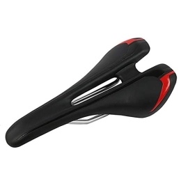 luckiner Sièges VTT Coussin de selle de vélo souple pour VTT - Coussin de selle ultra léger - Noir et rouge