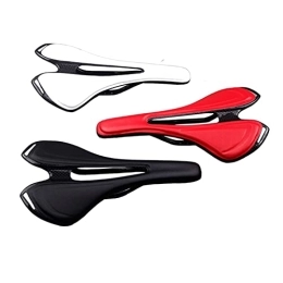 UNIDRO Sièges VTT durable Nouveau design léger en fibre de carbone de charbon neuve de bicyclette de charbon selle de château selle selle Selle de bicyclette de vélo VTT Road Pièces Cushio Wearable ( Color : Rosso )