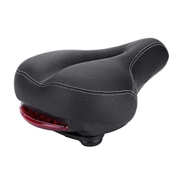 Ejoyous Pièces de rechanges Ejoyous Selle de vélo de Ville de Route de Montagne avec feu arrière, Selle de vélo Antichoc avec Coussin à mémoire Souple, siège de Selle de vélo antidérapant imperméable à Double Ressort