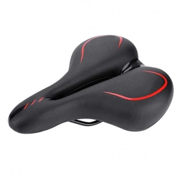 Ejoyous Sièges VTT Ejoyous Siège de Selle de Vélo, Selle de Vélo Ergonomique en Gel avec Ressort Antichoc et Éponge Douce Haute Densité, Siège de Vélo pour Bicyclette / VTT / Vélo de Route, Noir + Rouge