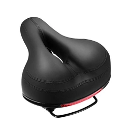 Exuan Pièces de rechanges Exuan Selle de vélo confortable épaissississante en mousse à mémoire de forme étanche en cuir de rechange sur votre VTT pour homme et femme avec grand sol