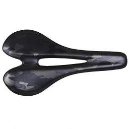 QEYIMFXA Pièces de rechanges Fibre de Carbone Selle VTT Vlo de Route Confort VTT Large Vlo Sige vlo Selle vlo Selle VTT Silver-Black