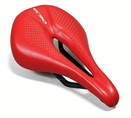 GHMOZ Sièges VTT GHMOZ Sport extérieur EC90 Carbon + Cuir vélo Selle VTT Seat Route Selles VTT Racing Selle PU Doux et Respirant Coussin de siège (Color : Rouge)