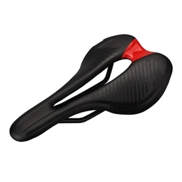 H & R Pièces de rechanges H & R Selle de vélo pour VTT et vélo de route en polyuréthane ultra léger respirant et confortable avec coussin de selle de course (couleur : EC90 Noir / rouge