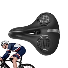 haoshuo Coussin de selle de vélo | Selle de vélo imperméable confortable large rembourrée | Selle de vélo pour VTT et vélo d'appartement, absorption des chocs