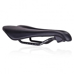 hclshops Pièces de rechanges hclshops Selle de vélo ergonomique pour VTT - Design à nez court - Large et confortable - 146 mm - Selle creuse ultra légère - Noir