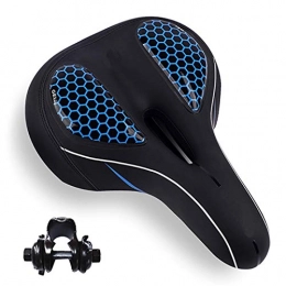 hclshops Sièges VTT hclshops Siège de Selle à vélos VTT avec Feux arrière Cycliste épaississement de la Selle de vélo de vélo de vélo (Color : Black Blue)