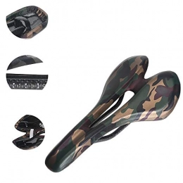 HHHKKK Pièces de rechanges HHHKKK Coussin de Selle VTT, Coussin de Selle, Selle de Vélo, Confort Coussin de Vélo Respirant Creux Siège de Selle Ergonomique pour Homme Femme, Camouflage Vert, Camouflage Noir