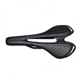 HLIANG Sièges VTT HLIANG Siège De Vélo Route en Fibre de Carbone VTT Selle Utilisation des matériaux Carbone Pads Super Light Coussins en Cuir Font du vélo Siège Selle Vélo (Color : Black)