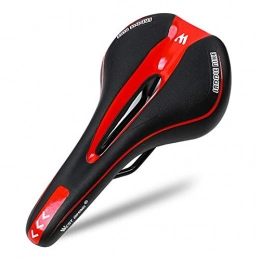 HLIANG Sièges VTT HLIANG Siège De Vélo Vélo Selle Route Rails Acier VTT en Cuir Souple Route VTT Selle de vélo Selle Vélo (Color : B Style Red)