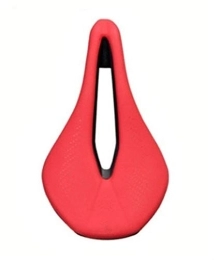 HNZZ Pièces de rechanges HNZZ Vélo Seat Selle VTT Route Selles VTT Racing Selle PU Respirant Coussin Soft Black (Color : Red)