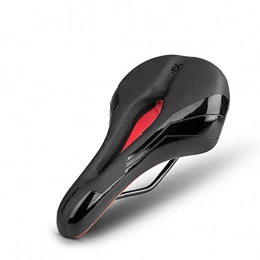 HQBicyCleseat Sièges VTT HQBicyCleseat Hommes Femmes en Cuir Rembourré Selle De Vélo Professionnel Vélo De Montagne Gel Selle VTT Vélo Coussin Vélo Équipement Fixe (Color : Red)