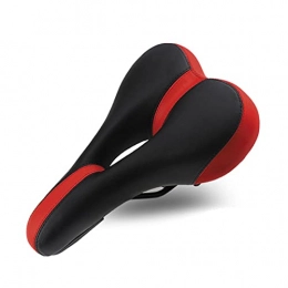 HQBicyCleseat Pièces de rechanges HQBicyCleseat Selle Vélo Selle VTT, Siege de Vélo Respirante en Mousse à Mémoire de Rebound Lente, Selle de Randonnée Ergonomique Creux Double Ressort Conçu (Color : Red)