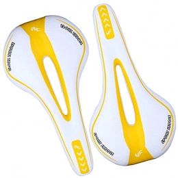 Hwjmy Pièces de rechanges Hwjmy 1 selle de vélo confortable en gel souple pour vélo de route ou VTT (couleur : blanc et jaune)