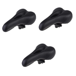 INOOMP Pièces de rechanges INOOMP 3 Pièces Siège Vélo Selle De Vélo Siège De Vélo sans Nez Patin De Vélo De Route Vélo Rembourré Selle VTT Vélo Confortable Large Coussin Vélo Couverture De Vélo Bicyclette Enfant