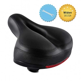 IPOW Sièges VTT IPOW Selle Vélo Confort Plus Grande 25 * 19cm, Antichoc Selle VTT à Design Creux Respirant, Siège de Vélo avec Bande Réfléchissante, Imperméable Selle Gel pour Vélos de Route / VTT / Vélos de Ville