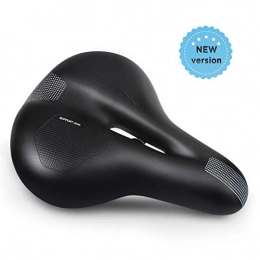 IPOW Pièces de rechanges ipow Selle Vélo Confort à Double Ressort, Selle VTT Imperméable et Respirant, Selle Vélo Gel Rembourrée en Mousse à Mémoire, Siège de Vélo pour Bicyclette / VTT / Vélo de Route / Vélo de Ville / VTC - 25*19cm