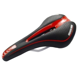 JIXIN Sièges VTT JIXIN Selle de vélo Silicone antidérapant VTT Coussin de vélo siège arrière Gel de silice Sport vélo Selle de vélo, Rouge