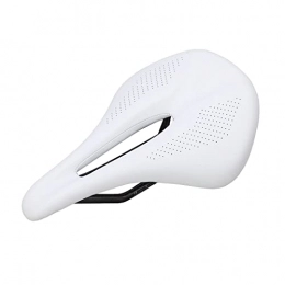 Jopwkuin Pièces de rechanges Jopwkuin Selle de vélo, 155mm / 6.1in Largeur de Selle Rembourrage en Mousse Souple 240mm / 9.4in Longueur de Selle Coussin de siège de vélo pour VTT et vélos de Route(Blanche)