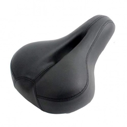 KUAI Pièces de rechanges KUAI Selle Vélo avec Coussin Large, Ventilation dans Le Trou Central, Conception Balle Amortissante Douce Et Confortable, Conduite Confortable, Selle Vélo en Polyuréthane, Noir