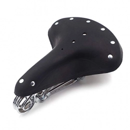 KUAQI Pièces de rechanges KUAQI Selle de Vélo Ergonomique en Gel, Siège de Bicyclette avec Large Confortables Selle de Selle en Cuir de Vache Coussin de Confort de Ressort VTT Selle de Cyclisme sur Route