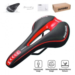 LHZTZKA Pièces de rechanges LHZTZKA Selle de Vlo, Sige de Vlo Creux et Ergonomique Selle de Vlo Large et Rembourre Mousse Mmoire Confortable Selle VTT Impermable et Respirante pour Homme et Femme