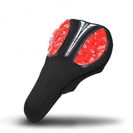 Liergou Pièces de rechanges Liergou Selle VTT Éponge en Silicone épaississant Housse de Coussin éponge Multicolore en Option (Couleur : Rouge)