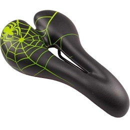 Livecitys Sièges VTT Livecitys Selle de vélo pour VTT - Absorption des chocs - Motif filet d'araignée - Pour homme et femme - Noir et vert