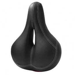 LQCHH Sièges VTT LQCHH VTT Montagne Gel supplémentaire Confort Vélo épaissie Creux Selle vélo Faire du vélo Seat Soft Pad Coussin avec la Queue lumière (Color : Black)