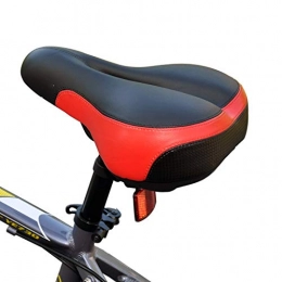 MGIZLJJ Sièges VTT MGIZLJJ Siège Confortable for Hommes et Femmes vélo mémoire Coton Rempli en Cuir Large vélo Selle, Phare arrière, étanche, Double Ressort Balle Suspendu, Doux, Respirant