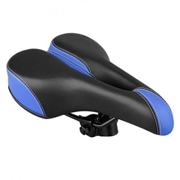 MTYD Pièces de rechanges MTYD Selle de vélo, Coussins épaissis résistants à l’Usure, matériau élastique élevé en Cuir PU, adapté aux VTT, 25 x 20cm Noir et Bleu.