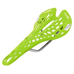 N\A Pièces de rechanges  Selle de vélo, Siège vélo Ultra léger en Plastique Vélo Selle vélo Selle VTT Vélo de Montagne Selle 6 Couleurs Coussin PVC (Couleur : Green)