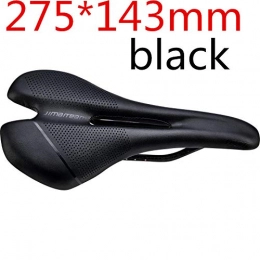 QEYIMFXA Pièces de rechanges Nouveau Ultralger Respirant vlo Selle en Fibre de Carbone Selles Courses sur Route Carbone Selle Cuir PU pices de vlo 275x143mmblack