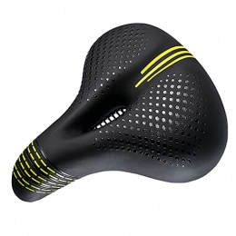 NXW Pièces de rechanges NXW Selle De VéLo ImperméAble Et Respirante Ergonomique, Confortable RembourréE Mousse MéMoire, Selle Velo pour VéLos De Route / VTT / VéLos De Ville, Jaune