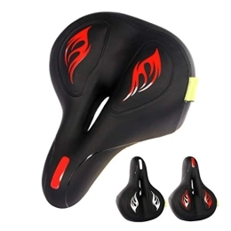 QIHQIHX Pièces de rechanges QIHQIHX Selle Vélo Ultra Confortable, ​​Creux Boule De Cristal D'amortisseur, Selle Vélo Gel pour Vélo De Route De Ville VTT Femmes Hommes Enfants, Rouge